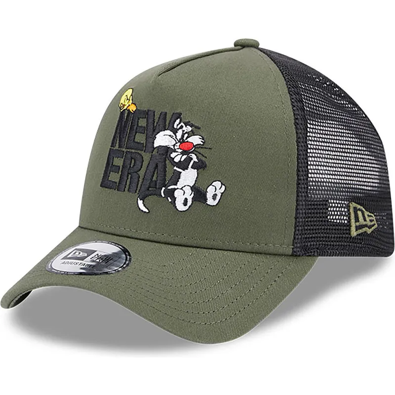 cappelli-curva-verde-snapback-a-frame-dei-piolin-y-silvestre-looney-tunes-di-new-era