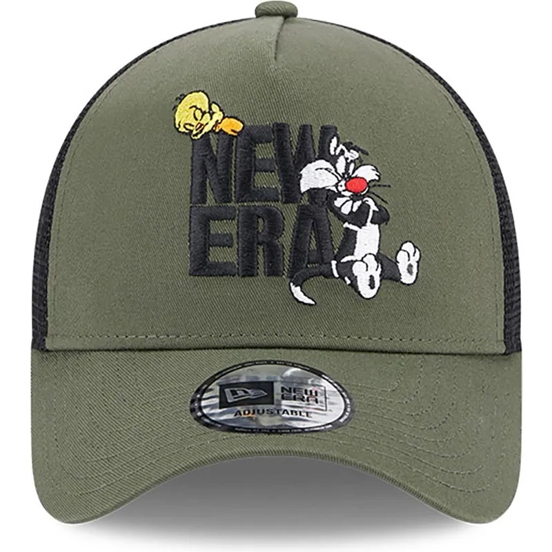 cappelli-curva-verde-snapback-a-frame-dei-piolin-y-silvestre-looney-tunes-di-new-era