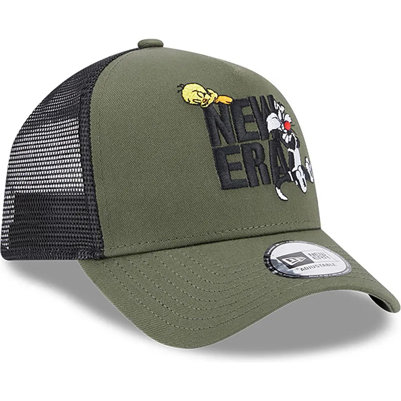 cappelli-curva-verde-snapback-a-frame-dei-piolin-y-silvestre-looney-tunes-di-new-era