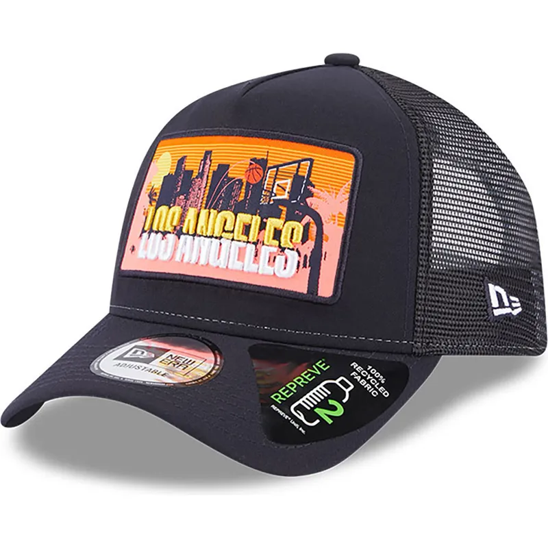 cappelli-curva-blu-marino-snapback-a-frame-repreve-license-plate-dei-los-angeles-di-new-era