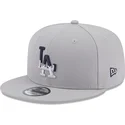 cappello-piatto-grigio-snapback-9fifty-team-drip-dei-los-angeles-dodgers-mlb-di-new-era