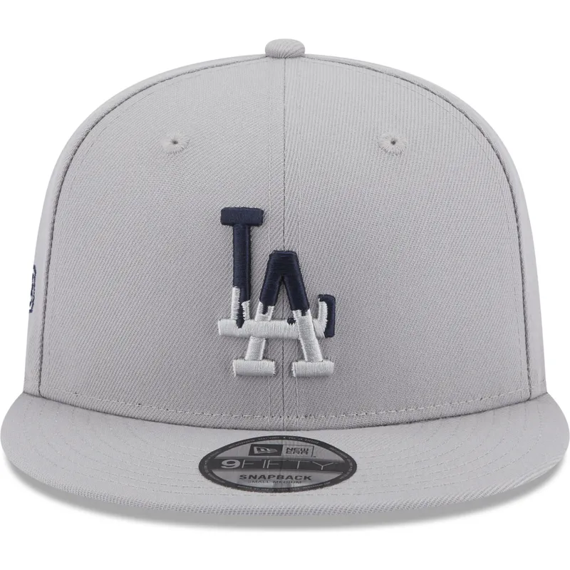 cappelli-piatta-grigio-snapback-9fifty-team-drip-dei-los-angeles-dodgers-mlb-di-new-era