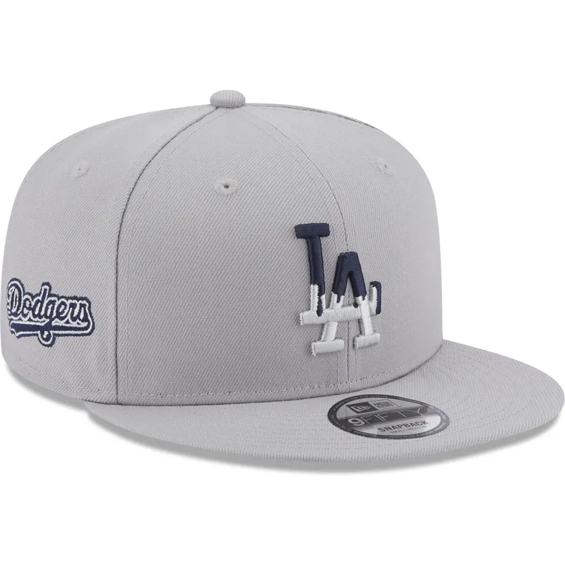 cappelli-piatta-grigio-snapback-9fifty-team-drip-dei-los-angeles-dodgers-mlb-di-new-era