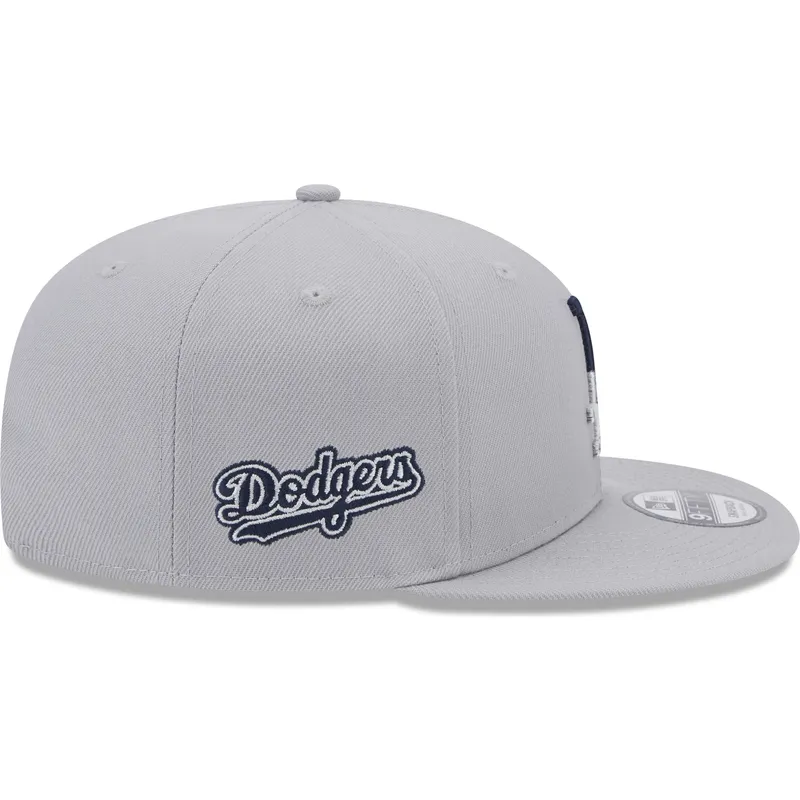 cappelli-piatta-grigio-snapback-9fifty-team-drip-dei-los-angeles-dodgers-mlb-di-new-era