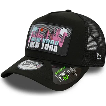 cappellino-trucker-nero-a-frame-repreve-license-plate-di-new-york-di-new-era