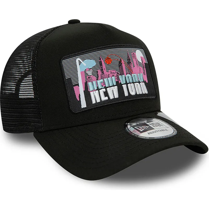cappelli-curva-nero-snapback-a-frame-repreve-license-plate-dei-new-york-di-new-era
