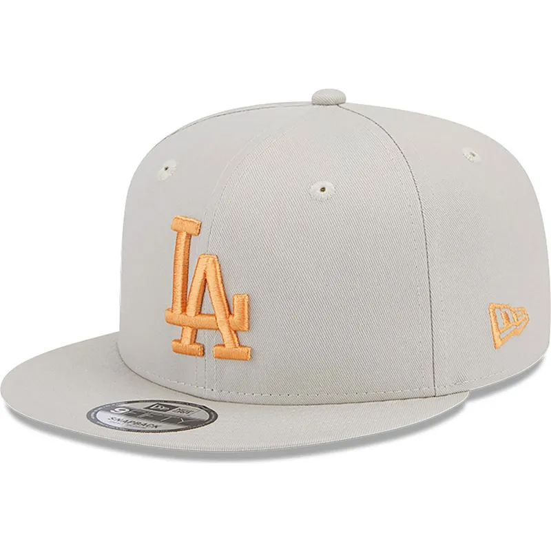 cappelli-piatta-beige-snapback-9fifty-side-patch-dei-los-angeles-dodgers-mlb-di-new-era