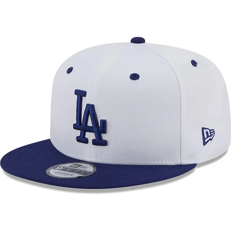 cappelli-piatta-blu-snapback-9fifty-white-crown-patch-dei-los-angeles-dodgers-mlb-di-new-era