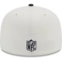 cappello-piatto-bianco-e-nero-aderente-59fifty-championships-dei-las-vegas-raiders-nfl-di-new-era