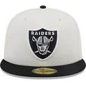 cappello-piatto-bianco-e-nero-aderente-59fifty-championships-dei-las-vegas-raiders-nfl-di-new-era