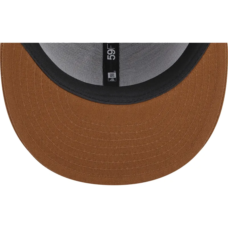 cappelli-piatta-marrone-regolato-59fifty-team-outline-dei-los-angeles-dodgers-mlb-di-new-era