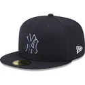 cappelli-piatta-blu-marino-regolato-59fifty-team-outline-dei-new-york-yankees-mlb-di-new-era