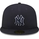 cappello-piatto-blu-navy-aderente-59fifty-team-outline-dei-new-york-yankees-mlb-di-new-era