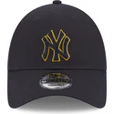 cappelli-curva-blu-marino-cinghia-regolabile-9forty-team-outline-dei-new-york-yankees-mlb-di-new-era
