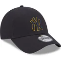 cappelli-curva-blu-marino-cinghia-regolabile-9forty-team-outline-dei-new-york-yankees-mlb-di-new-era