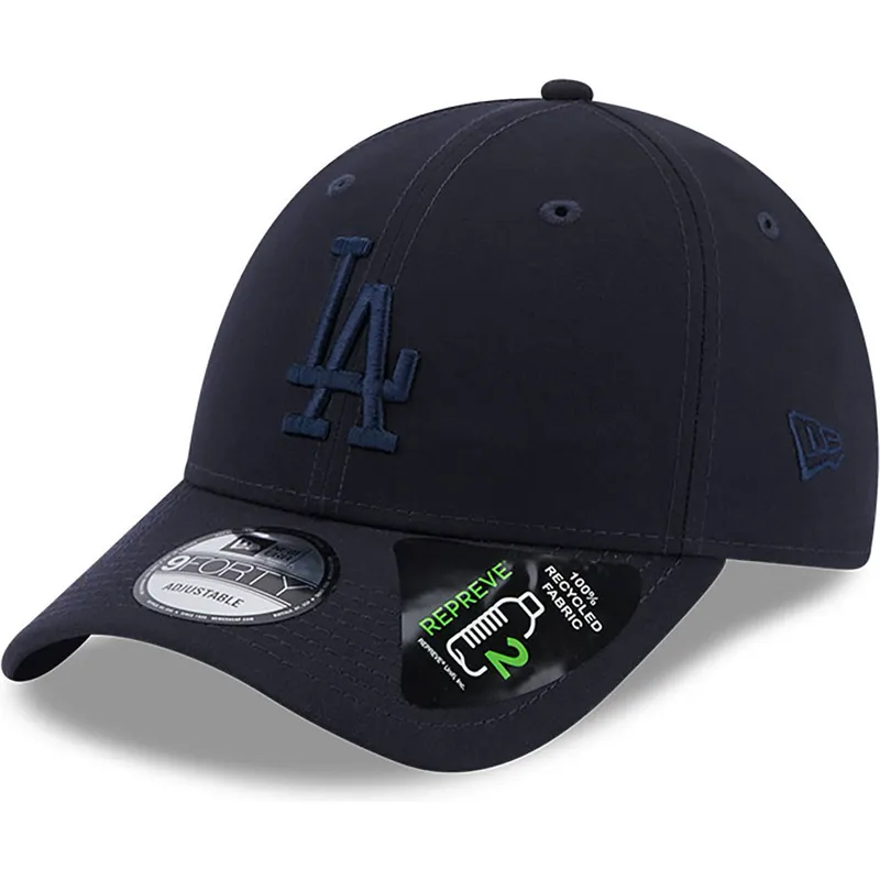 cappelli-curva-blu-marino-cinghia-regolabile-9forty-repreve-dei-los-angeles-dodgers-mlb-di-new-era