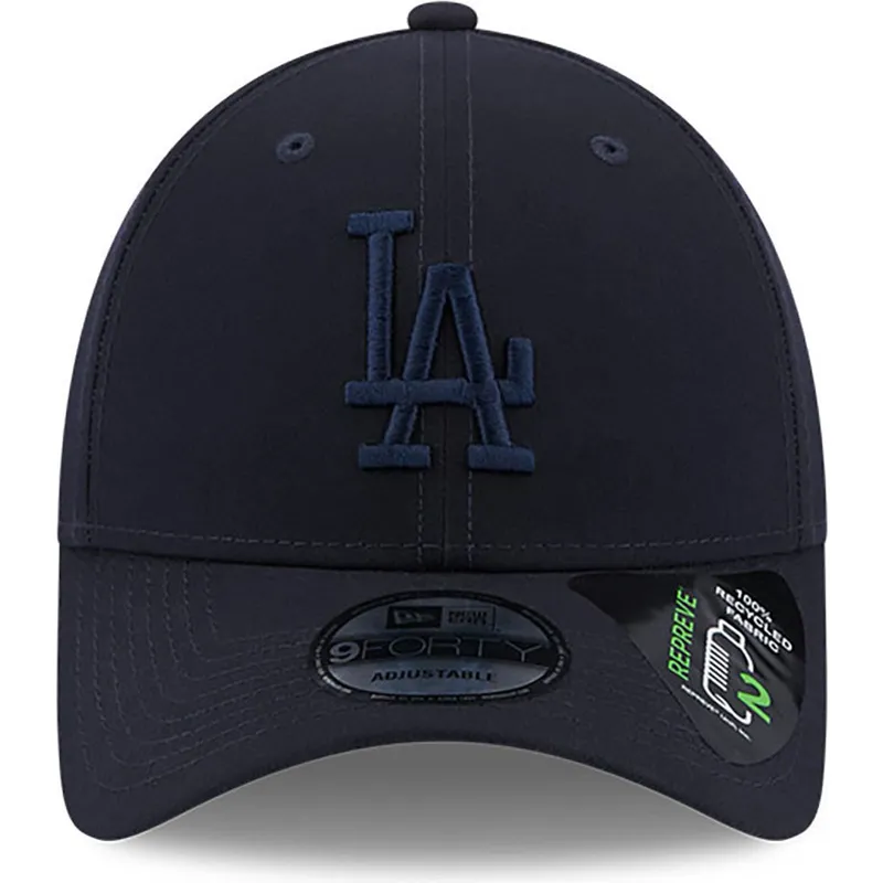 cappelli-curva-blu-marino-cinghia-regolabile-9forty-repreve-dei-los-angeles-dodgers-mlb-di-new-era