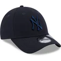 cappelli-curva-blu-marino-cinghia-regolabile-9forty-repreve-dei-new-york-yankees-mlb-di-new-era