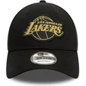 cappello-curvo-nero-regolabile-9forty-metallic-badge-dei-los-angeles-lakers-nba-di-new-era
