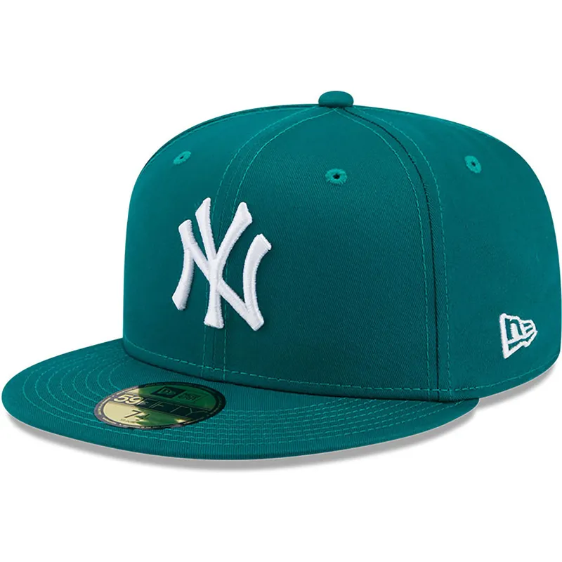 cappelli-piatta-verde-regolato-59fifty-league-essential-dei-new-york-yankees-mlb-di-new-era