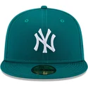 cappello-verde-a-visiera-piatta-59fifty-league-essential-dei-new-york-yankees-mlb-di-new-era