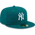 cappello-verde-a-visiera-piatta-59fifty-league-essential-dei-new-york-yankees-mlb-di-new-era