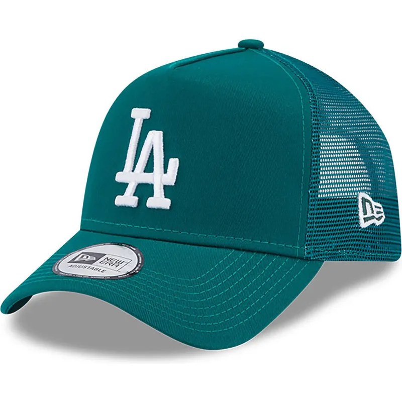 cappelli-curva-verde-snapback-a-frame-league-essential-dei-los-angeles-dodgers-mlb-di-new-era