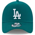 cappelli-curva-verde-snapback-a-frame-league-essential-dei-los-angeles-dodgers-mlb-di-new-era