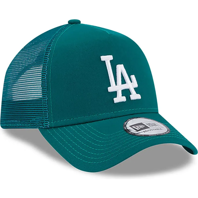 cappelli-curva-verde-snapback-a-frame-league-essential-dei-los-angeles-dodgers-mlb-di-new-era
