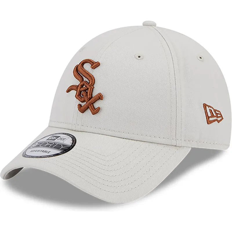 cappelli-curva-beige-cinghia-regolabile-marron-9forty-league-essential-dei-chicago-white-sox-mlb-di-new-era