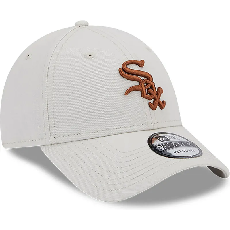 cappelli-curva-beige-cinghia-regolabile-marron-9forty-league-essential-dei-chicago-white-sox-mlb-di-new-era