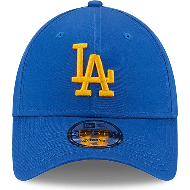 cappelli-curva-blu-cinghia-regolabile-9forty-league-essential-dei-los-angeles-dodgers-mlb-di-new-era
