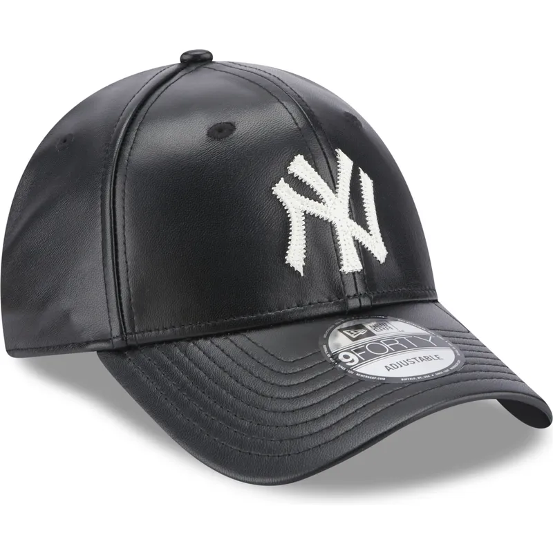 cappelli-curva-nero-cinghia-regolabile-9forty-leather-dei-new-york-yankees-mlb-di-new-era cappelli-curva-nero-cinghia-regolabile-9forty-leather-dei-new-york-yankees-mlb-di-new-era