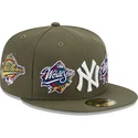 berretto-piatto-verde-aderente-59fifty-world-series-dei-new-york-yankees-mlb-di-new-era