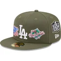 berretto-piatto-verde-aderente-59fifty-world-series-los-angeles-dodgers-mlb-di-new-era