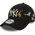cappelli-curva-nero-cinghia-regolabile-9forty-koi-fish-dei-new-york-yankees-mlb-di-new-era