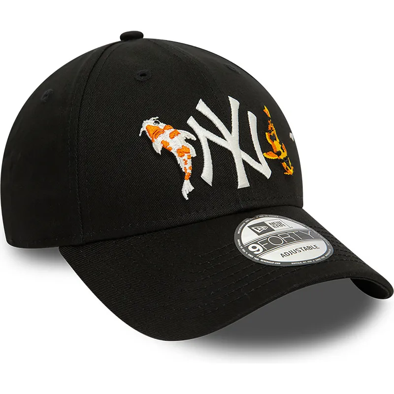 cappelli-curva-nero-cinghia-regolabile-9forty-koi-fish-dei-new-york-yankees-mlb-di-new-era