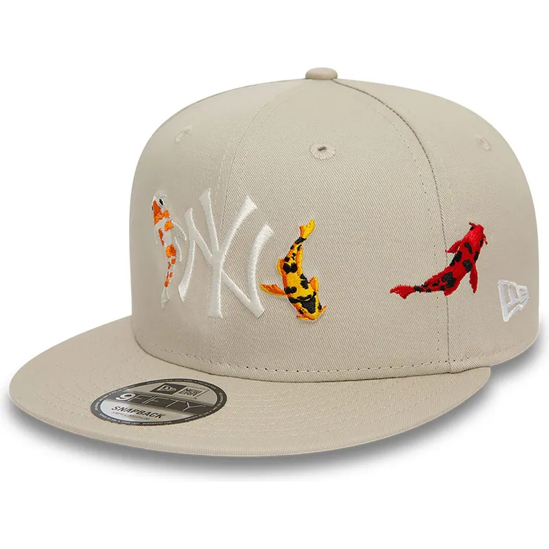 cappelli-piatta-beige-snapback-9fifty-koi-fish-dei-new-york-yankees-mlb-di-new-era
