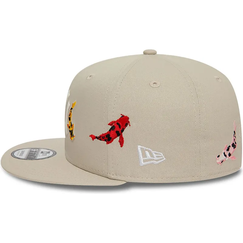 cappelli-piatta-beige-snapback-9fifty-koi-fish-dei-new-york-yankees-mlb-di-new-era