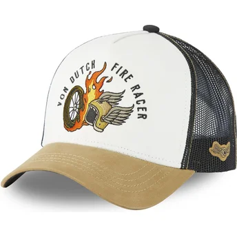cappellino-trucker-beige-nero-e-marrone-fire-racer-fir-di-von-dutch