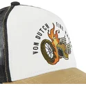 cappellino-trucker-beige-nero-e-marrone-fire-racer-fir-di-von-dutch