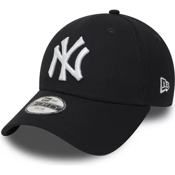 Cappellino visiera curva blu marino regolabile per bambino 9FORTY Essential di New York Yankees MLB di New Era