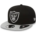 cappellino-piatto-grigio-snapback-9fifty-cotton-block-dei-las-vegas-raiders-nfl-di-new-era