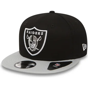 cappellino-piatto-grigio-snapback-9fifty-cotton-block-dei-las-vegas-raiders-nfl-di-new-era