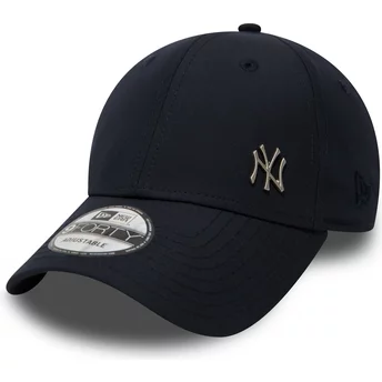 Cappellino visiera curva blu marino regolabile 9FORTY Flawless Logo di New York Yankees MLB di New Era