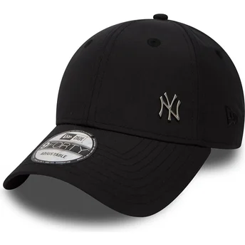 Cappellino nero con visiera curva regolabile 9FORTY Flawless Logo dei New York Yankees MLB di New Era
