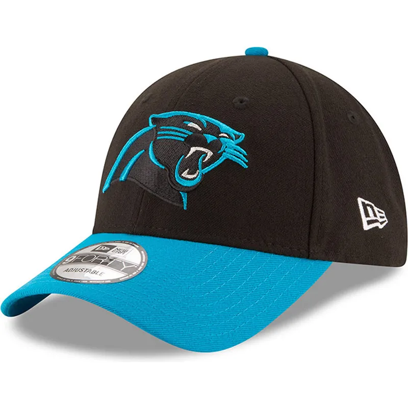 cappellino-curvo-nero-e-blu-regolabile-9forty-the-league-di-carolina-panthers-nfl-di-new-era