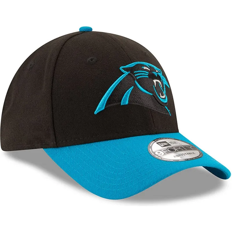 cappellino-curvo-nero-e-blu-regolabile-9forty-the-league-di-carolina-panthers-nfl-di-new-era