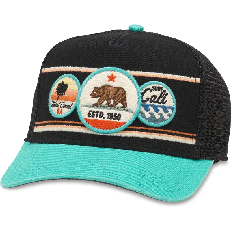 cappellino-trucker-nero-e-blu-snapback-california-domino-di-american-needle