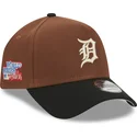 cappellino-curvo-marrone-e-nero-snapback-9forty-a-frame-harvest-dei-detroit-tigers-mlb-di-new-era